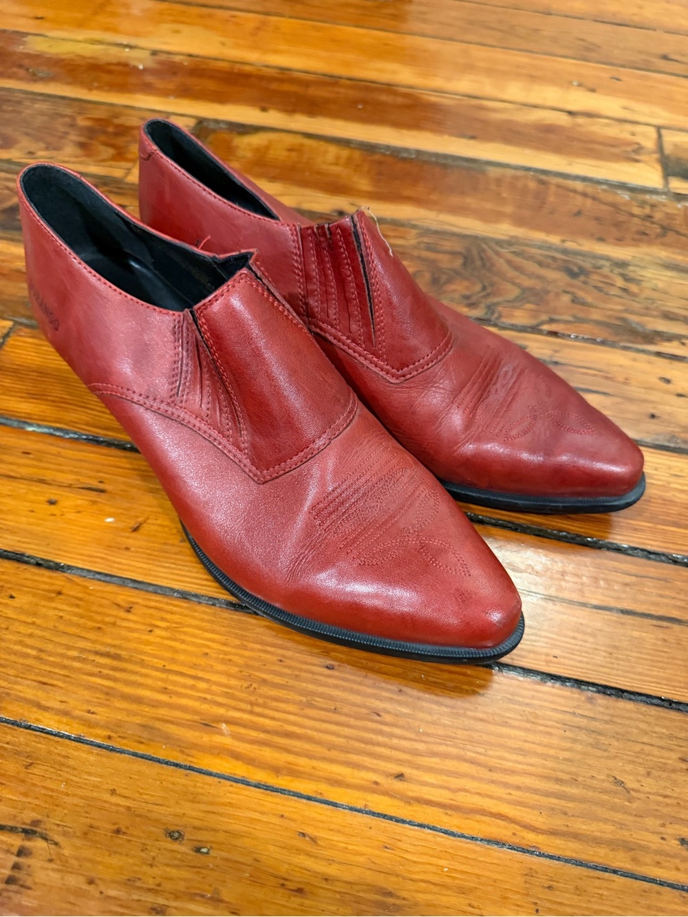 Durango Red Leather Ankle Boot